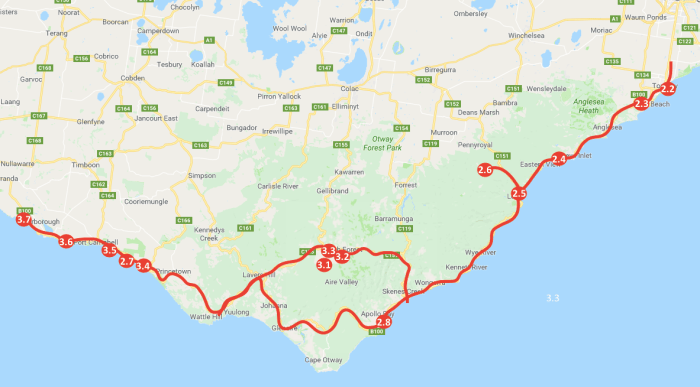 Highway map california coast pacific trip road pch route coastal attractions printable playlist killer delicious complete some travel west throwback